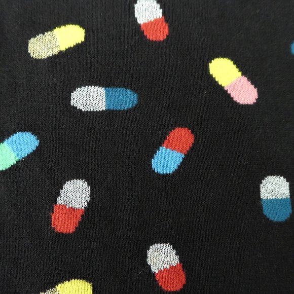 Replica Los Angeles Black Sweater Crew Slim Novelty Chill Pill M - Picture 8 of 12